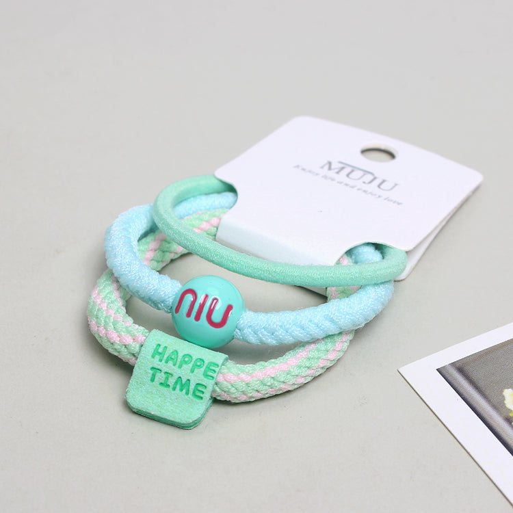 Braided Pastel Hair Tie Set