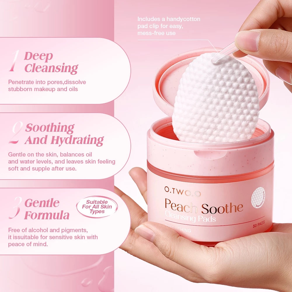 Peach Refreshing Makeup Cleansing Pads