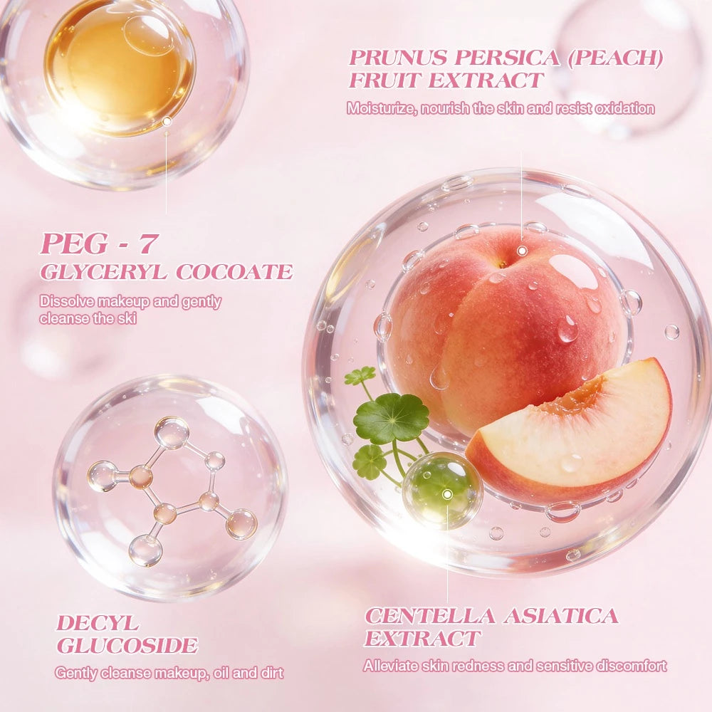 Peach Refreshing Makeup Cleansing Pads