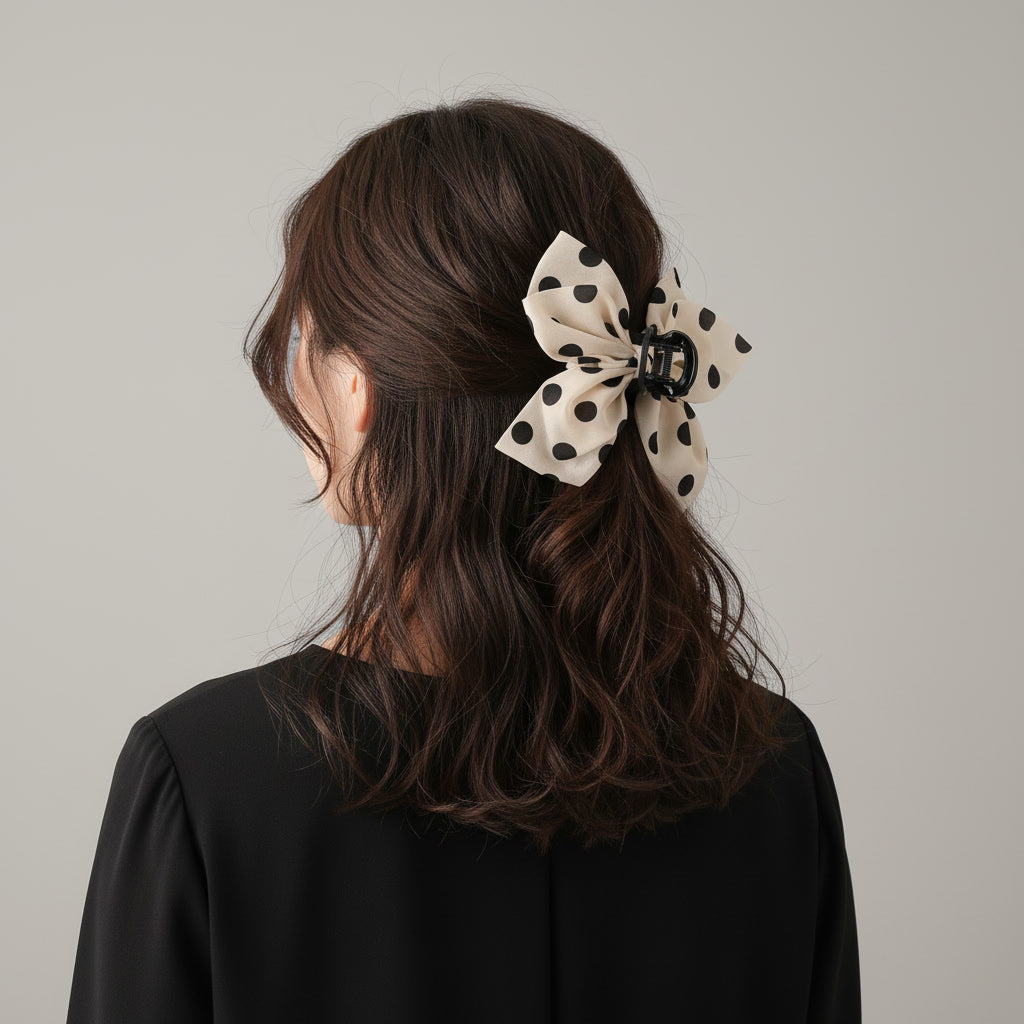Dotty Bow Hair Claw