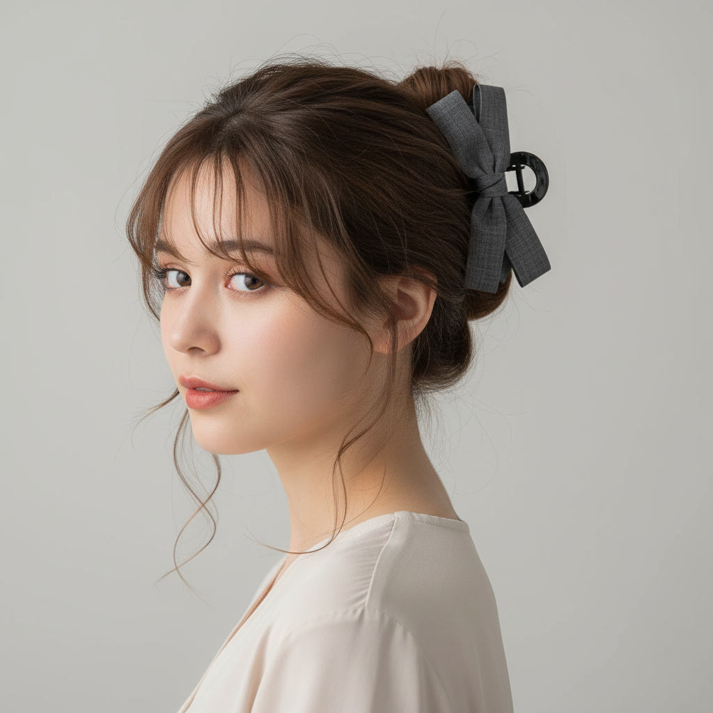 Midnight Bow Hair Claw