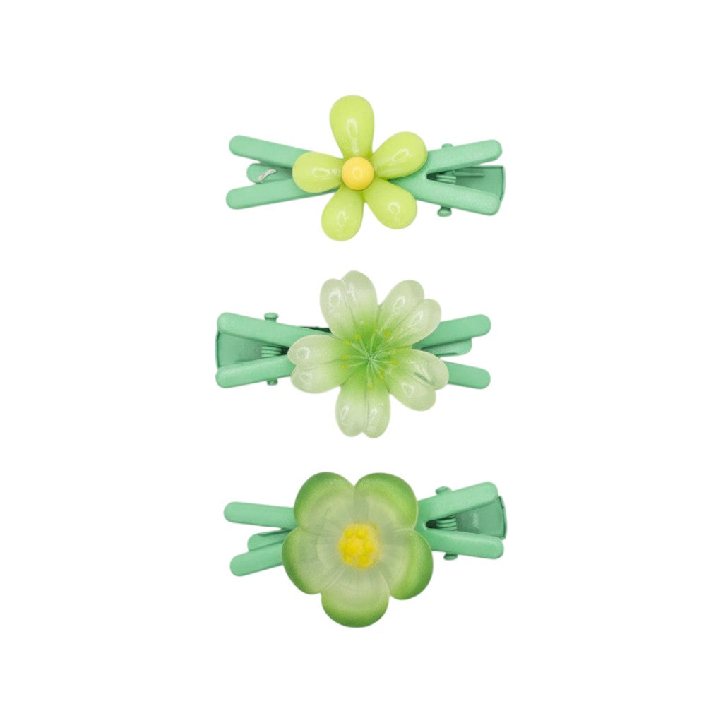 Matcha Bloom Hair Clips Set